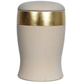 Urne Cielo Linea Lindenholz mit Goldband