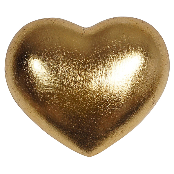 Urne Cuore handbemalt Gold