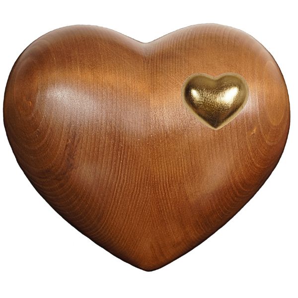 Urne Cuore dunkel gebeizt
