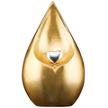 Urne Lacrima Gold mit Silberherz