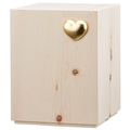Urne Silenzio aus Zirbenholz mit Herz