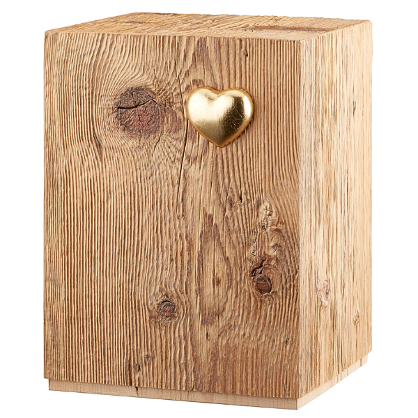 Urne Silenzio gereiftes Holz mit Herz