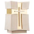 Urne Croce mit natur mit Goldakzent