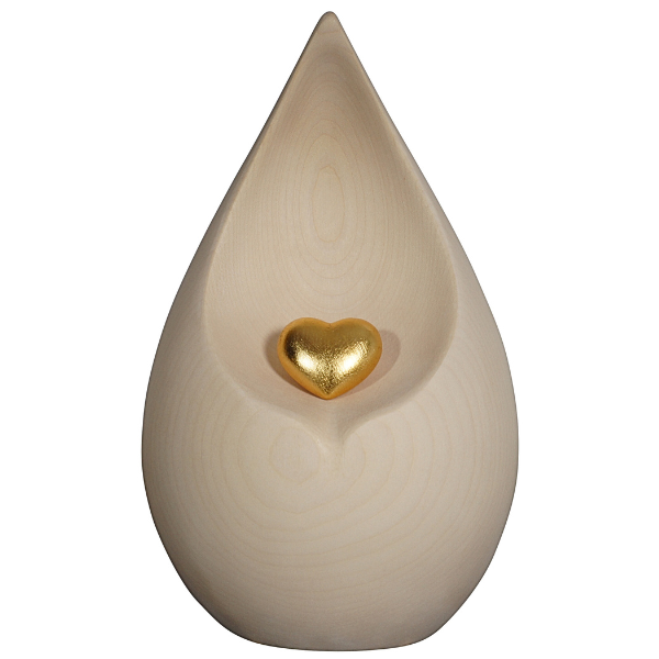 Urne Lacrima mit Goldherz
